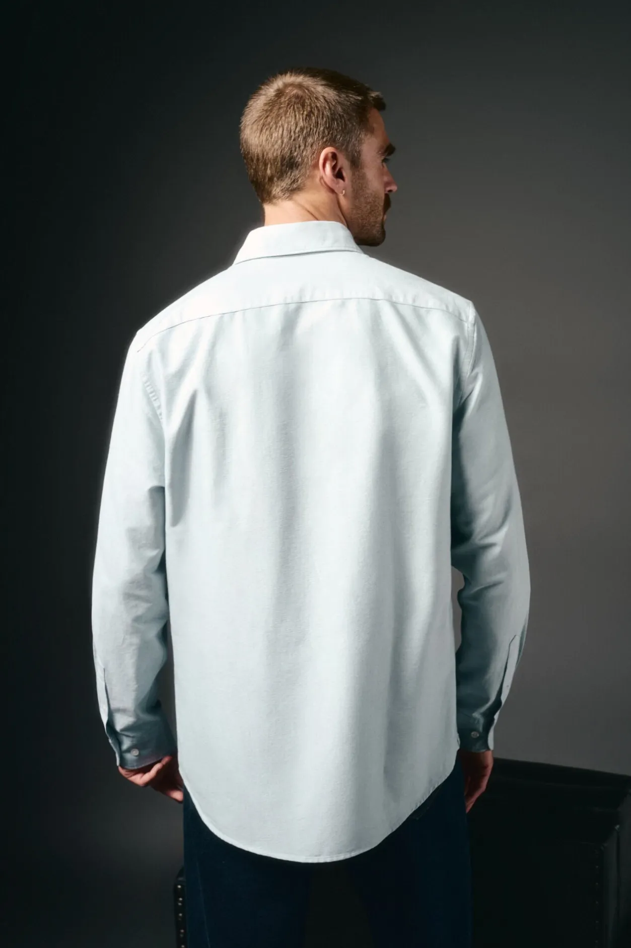 OOTO Camisa oxford lisa Azul