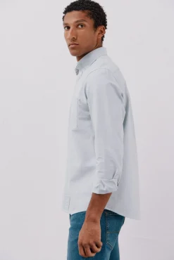 Cortefiel Camisa oxford lisa Azul Outlet