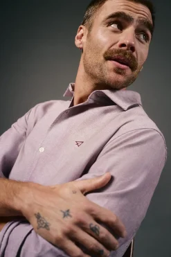 OOTO Camisa oxford liso Rosa Best