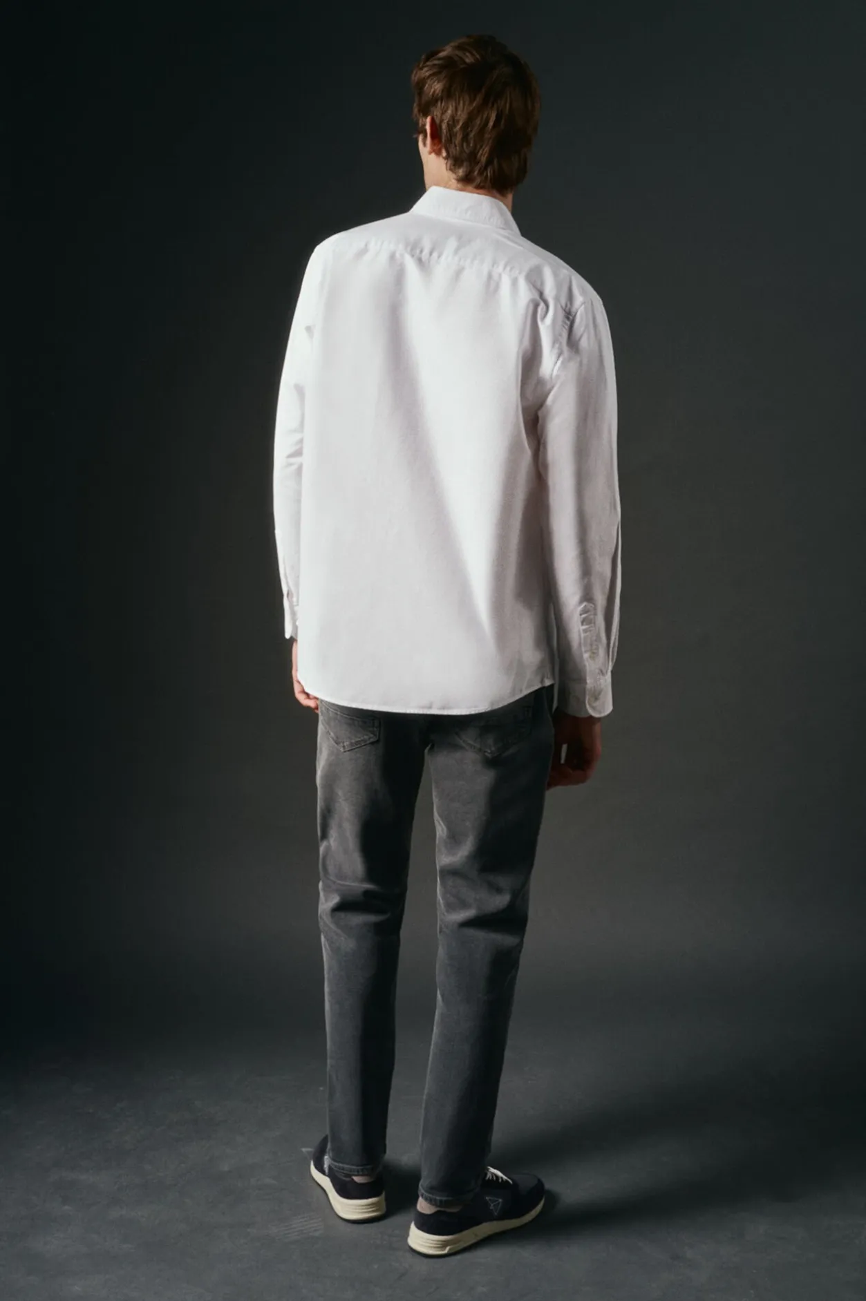 OOTO Camisa oxford liso Blanco New