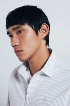 Springfield Camisa oxford rayas azul Sale