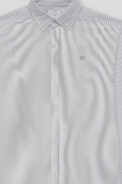 Street Monkey Camisa oxford rayas Gris Discount