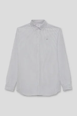 Street Monkey Camisa oxford rayas Gris Discount