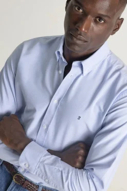PuroEGO Camisa oxford slim fit algodón Azul Online