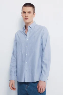 Springfield Camisa oxford tencel azul Best