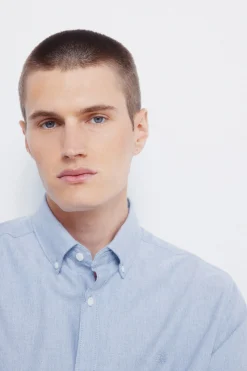 Springfield Camisa oxford tencel azul Best