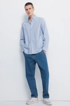 Springfield Camisa oxford tencel azul Best