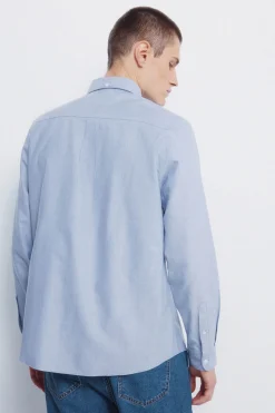 Springfield Camisa oxford tencel azul Best