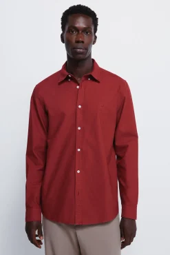 Springfield Camisa oxford tinte en prenda rojo Best
