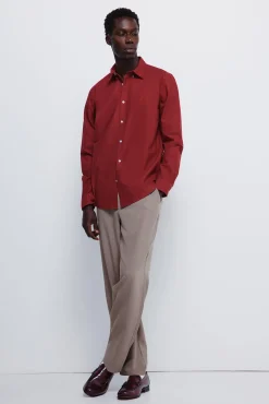 Springfield Camisa oxford tinte en prenda rojo Best