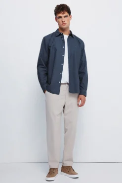 Springfield Camisa oxford tinte en prenda azul New