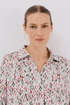 Cortefiel Camisa pliegue Multicolor Discount