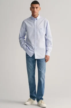 Gant Camisa popelina Azul Outlet