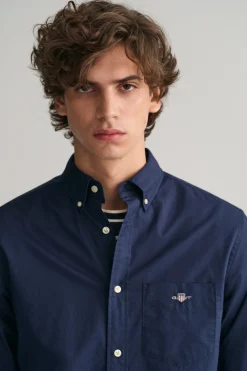 Gant Camisa popelina Azul Clearance