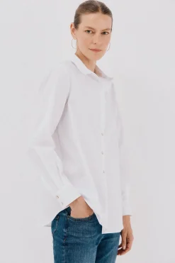 Cortefiel Camisa popelín Blanco New