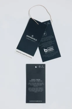 Springfield Camisa popelín micro estampado blanco Sale