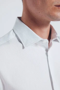 Springfield Camisa popelín rayas azul