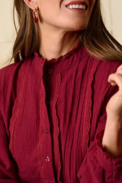 Polín Et Moi Camisa puntilla Fer Granate Online