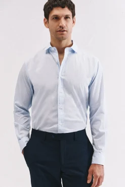 Cortefiel Camisa rayas algodón Azul Online