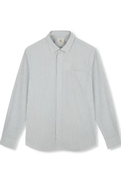 OOTO Camisa rayas estructura Azul Outlet