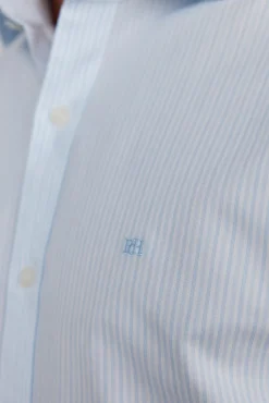 Pedro del Hierro Camisa rayas fácil plancha + anti olor slim fit Azul Best