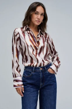 Salsa Jeans Camisa regular Marrón Outlet