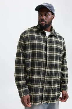 Jack & Jones PLUS Camisa regular fit cuadros PLUS negro New