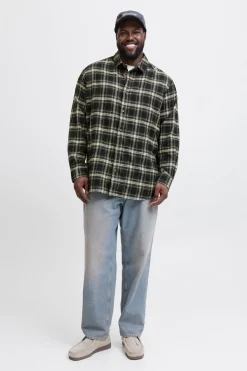 Jack & Jones PLUS Camisa regular fit cuadros PLUS negro New