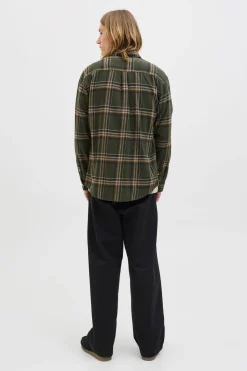 Jack & Jones Camisa regular fit cuadros verde Online