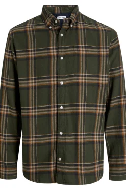 Jack & Jones Camisa regular fit cuadros verde Online