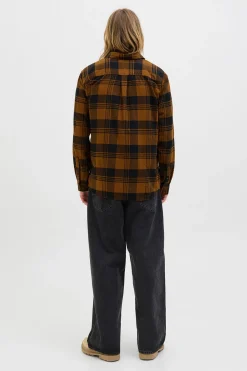 Jack & Jones Camisa regular fit cuadros marr&oacute;n Outlet