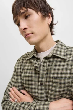 Jack & Jones Camisa regular fit cuadros nude New