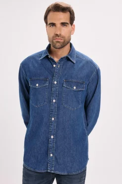 Jack & Jones Camisa regular fit denim Azul Best