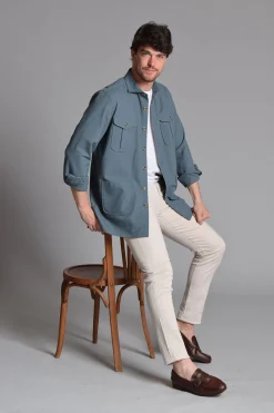 Cloking Camisa Sahariana Azul Best