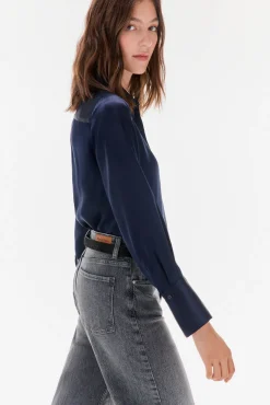 TFP by Tamara Falcó Camisa seda Azul Outlet