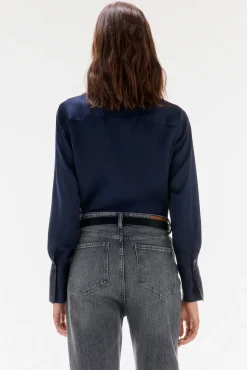 TFP by Tamara Falcó Camisa seda Azul Outlet