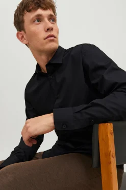 Jack & Jones Camisa slim fit negro Clearance