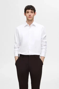 Selected Camisa Slim Fit de vestir Blanco Clearance