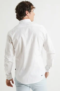 Williot Camisa Slim Fit Oxford Blanco New