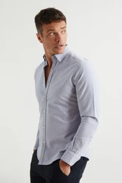 Williot Camisa Slim Fit Oxford Azul marino Outlet