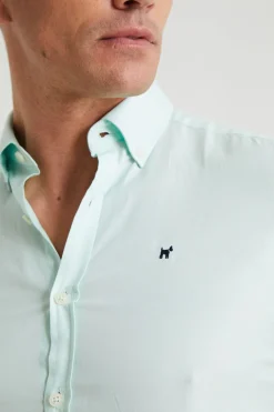 Williot Camisa Slim Fit Oxford Verde Discount