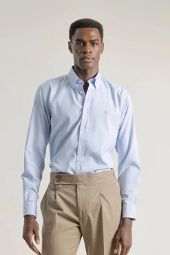 PuroEGO Camisa slim fit pata de gallo Azul Best