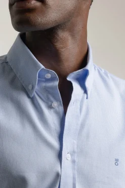 PuroEGO Camisa slim fit pata de gallo Azul Best