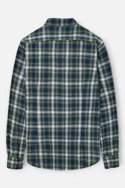 Silbon Camisa sport cuadro tartan bicolor Verde Clearance