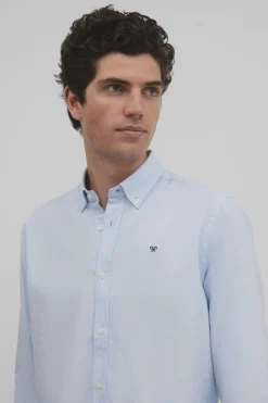 Silbon Camisa sport oxford Azul