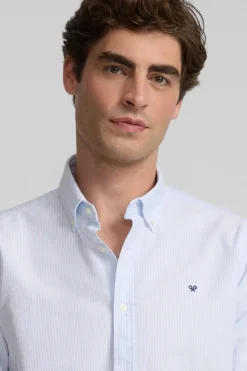 Silbon Camisa sport oxford rayas Azul Hot