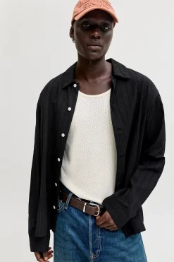 Jack & Jones Camisa textura negro