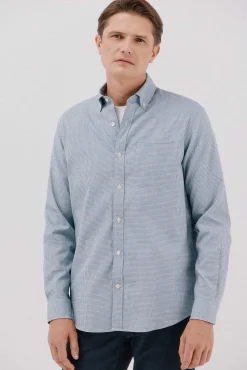 Cortefiel Camisa twill cuadros Azul oscuro Hot