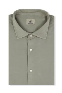 OOTO Camisa twill liso tencel algodón Kaki Best