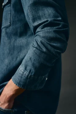 OOTO Camisa vaquera con bolsillos Azul